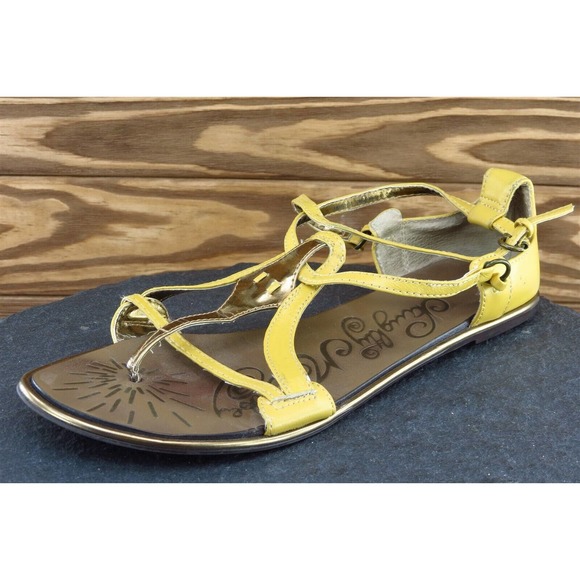 Naughty Monkey Sz 9.5 M Yellow Strappy Synthetic Women Sandals 198700‎ - Picture 1 of 7